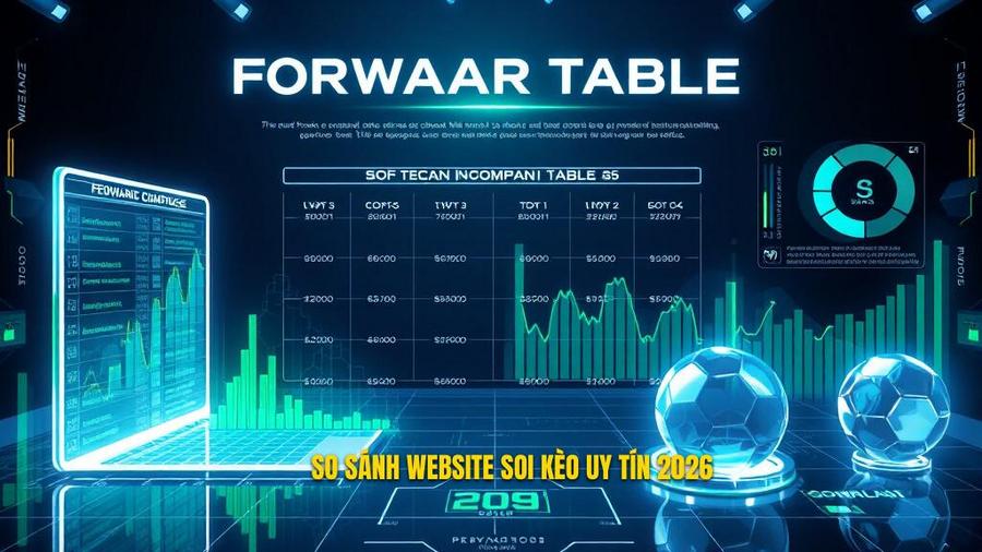 Bảng so sánh các đặc điểm của Top website soi kèo bóng đá uy tín nhất 2026